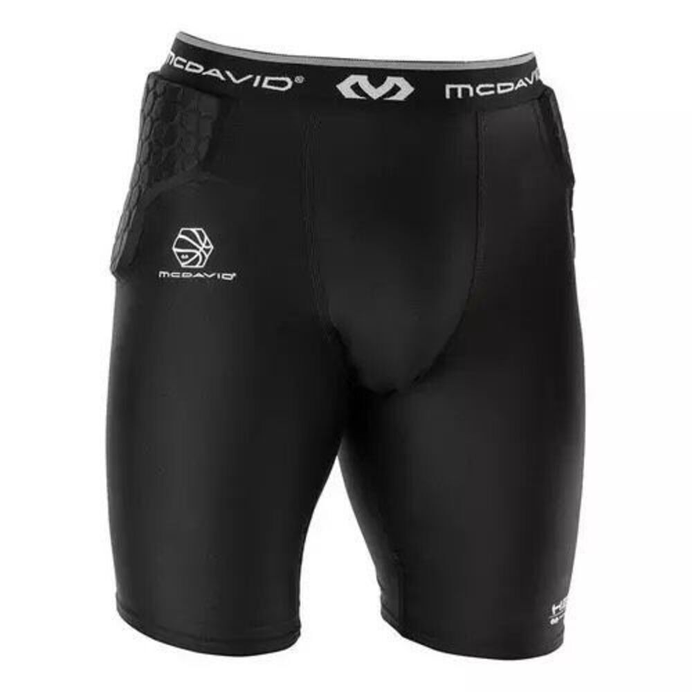McDavid Premium 9mm Hex Basketball Compression Padded Short Black 2XL